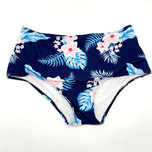PZZ Beach Womens Bikini Bottoms Size XLarge Swim Beach Pool Tropical‎ Full Cover